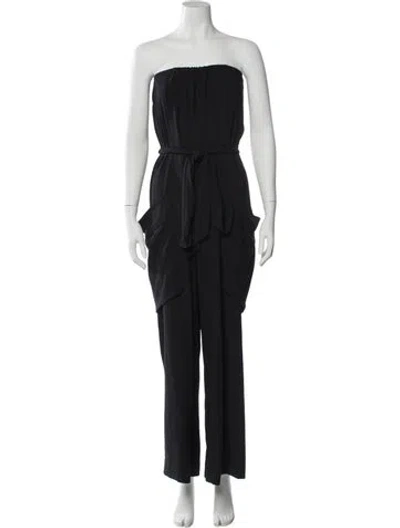 Pre-owned Malia Mills Strapless Jumpsuit In Black