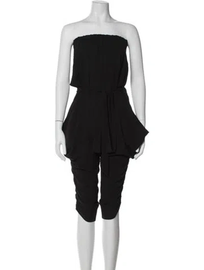 Pre-owned Malia Mills Strapless Jumpsuit In Black
