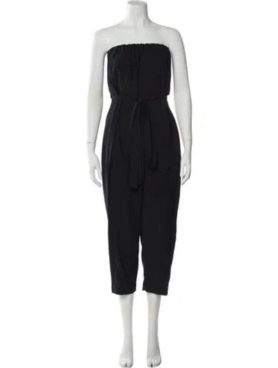 Pre-owned Malia Mills Strapless Jumpsuit In Gray