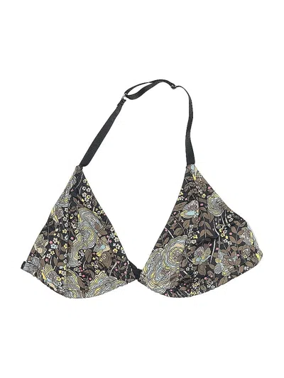 Pre-owned Malia Mills Swimsuit Top Gold Paisley Pattern Swimwear