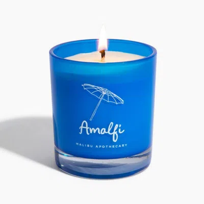 Malibu Apothecary Amalfi | Basil + Arugula Candle In Blue