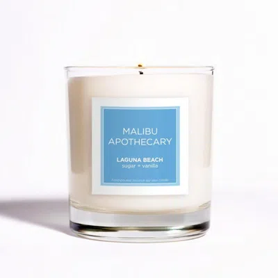 Malibu Apothecary Clear Gloss X Blue Candle - Laguna Beach In White