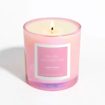 Malibu Apothecary Iridescent Pink Candle - Laguna Beach