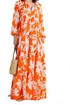 Malibu Bum Women's Floral Print Maxi Dress In Orange In Multi