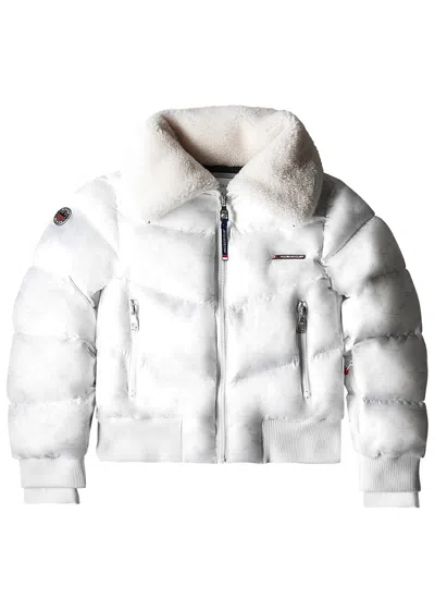 Malibu Ski Club Classic Bomber Jacket In White