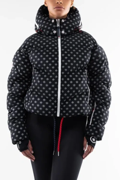 Malibu Ski Club Ditsy Jacket In Black