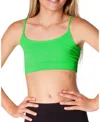 Malibu Sugar Bandeau Bra Cami 8-14 - Big Kid In Neon Green