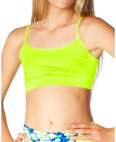 Malibu Sugar Bandeau Bra Cami 8-14 - Big Kid In Neon Yellow