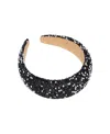 Malibu Sugar Girls' Beaded And Pearl Thick Puff Headband - Big Kid In Black