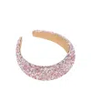 Malibu Sugar Girls' Beaded And Pearl Thick Puff Headband - Big Kid In Pink