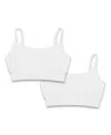 Malibu Sugar Bundle Of Two Bandeau Bra Cami 8-14 - Big Kid In White-white