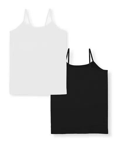 Malibu Sugar Bundle Of Two Solid Full Cami - Big Kid In Black-white