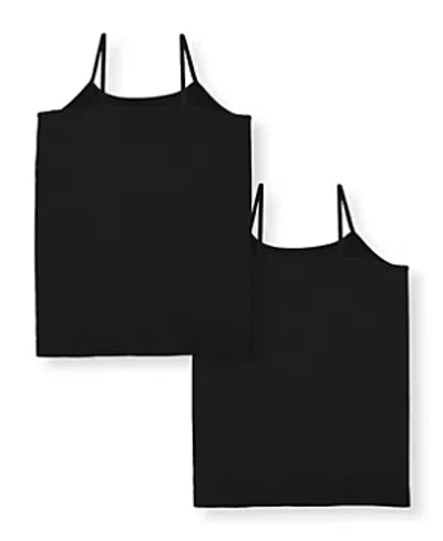 Malibu Sugar Girls' Bundle Of Two Solid Full Cami (7-10) - Big Kid In Black-black
