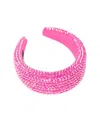 Malibu Sugar Girls' Colored Rhinestone Puff Headband - Kid In Bright Pink