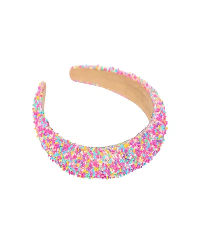 Malibu Sugar Kids' Girls' Confetti Puff Headband In Bright Pink