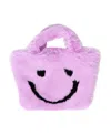 Malibu Sugar Girls' Fuzzy Smiley Face Purse - Little Kid, Big Kid In Pink