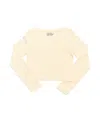 Malibu Sugar Girls' Goes With Everything Long Sleeve Seamless Top (8-14) - Big Kid In Winter White
