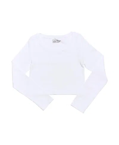 Malibu Sugar Girls' Goes With Everything Long Sleeve Seamless Top (8-14) - Big Kid In White