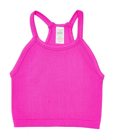 Malibu Sugar Girls' Happiness Tank Top - Big Kid In Pink