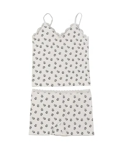 Malibu Sugar Girls' Lounge Cami & Shorts Set - Big Kid In White