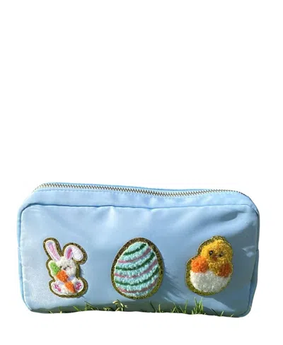 Malibu Sugar Kids' Girls' Nylon Pouch With Easter Patches In Blue