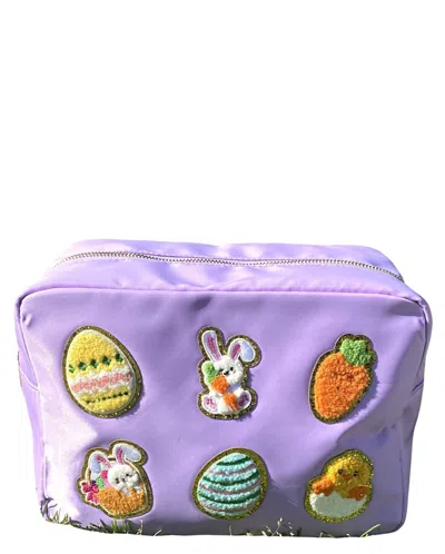 Malibu Sugar Kids' Girls' Nylon Pouch With Easter Patches In Purple