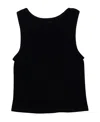Malibu Sugar Girls' Ribbed Crop Sports Tank Top (4-6x) - Little Kid In Black
