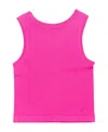 Malibu Sugar Girls' Ribbed Crop Sports Tank Top - Big Kid In Fall Fuchsia