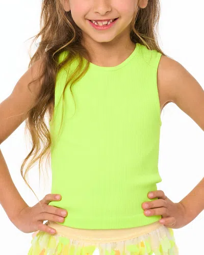 MALIBU SUGAR GIRLS' RIBBED CROP SPORTS TANK TOP (4-6X) - LITTLE KID