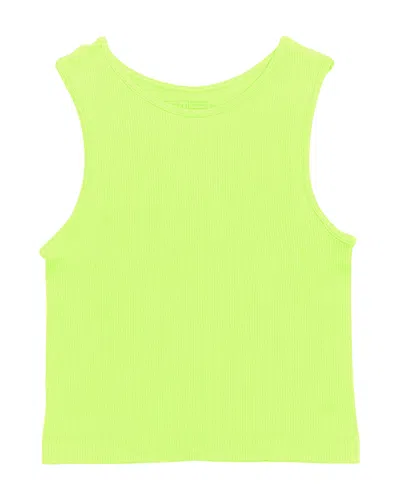 Malibu Sugar Girls' Ribbed Crop Sports Tank Top - Big Kid In Green