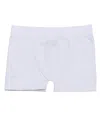 Malibu Sugar Girls' Solid Boy Shorts (4-6x) - Little Kid In White