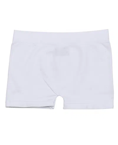 Malibu Sugar Girls' Solid Boy Shorts (4-6x) - Little Kid In White
