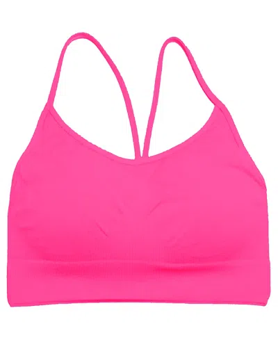 Malibu Sugar Solid Bra Cami (10-14 - Big Kid In Neon Fuchsia