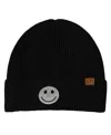 Malibu Sugar Girls' Solid Color Beanie With Rhinestone Patch - Little Kid, Big Kid In Black