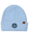 Malibu Sugar Girls' Solid Color Beanie With Rhinestone Patch - Little Kid, Big Kid In Light Blue