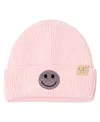 Malibu Sugar Girls' Solid Color Beanie With Rhinestone Patch - Little Kid, Big Kid In Pink