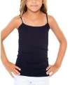 Malibu Sugar Girls Solid Full Cami - Big Kid 10-14 In Black