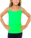 Shop Malibu Sugar Solid Full Cami 7-10 - Big Kid In Neon Green