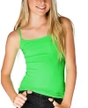 Malibu Sugar Girls Solid Full Cami - Big Kid 10-14 In Neon Green