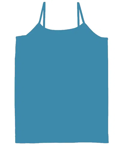 Malibu Sugar Girls' Solid Full Cami (7-10) - Big Kid In Denim Blue