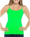 Malibu Sugar Solid Full Cami - Big Kid In Neon Green