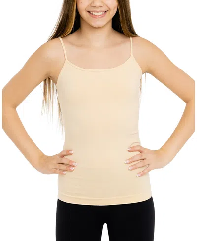 Malibu Sugar Girls' Solid Full Cami (7-10) - Big Kid In Neutral