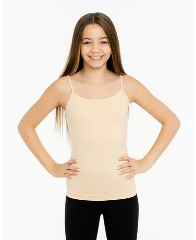 Malibu Sugar Girls' Solid Full Cami, Bundle Of Two - Big Kid In Nude