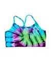 Malibu Sugar Girls' Swirl Tie Dye Bra Cami (4-6x) - Little Kid In Blue-green-purple