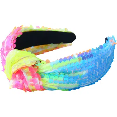 Malibu Sugar Kids'  Knotted Sequin Headband In Multi