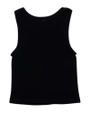 Malibu Sugar Kids'  Littles Ribbed Crop Sport Tank Top In Black