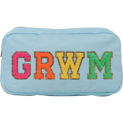 Malibu Sugar Kids'  Nylon Pouch W/ Grwm Patch In Blue