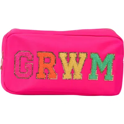 Malibu Sugar Kids'  Nylon Pouch W/ Grwm Patch In Pink