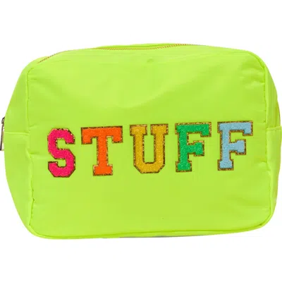 Malibu Sugar Kids'  Nylon Pouch W/ Stuff Patch In Green