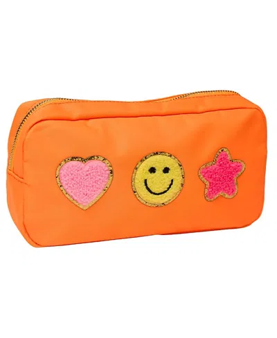 Malibu Sugar Kids' Nylon Pouch With Assorted Patches In Pattern